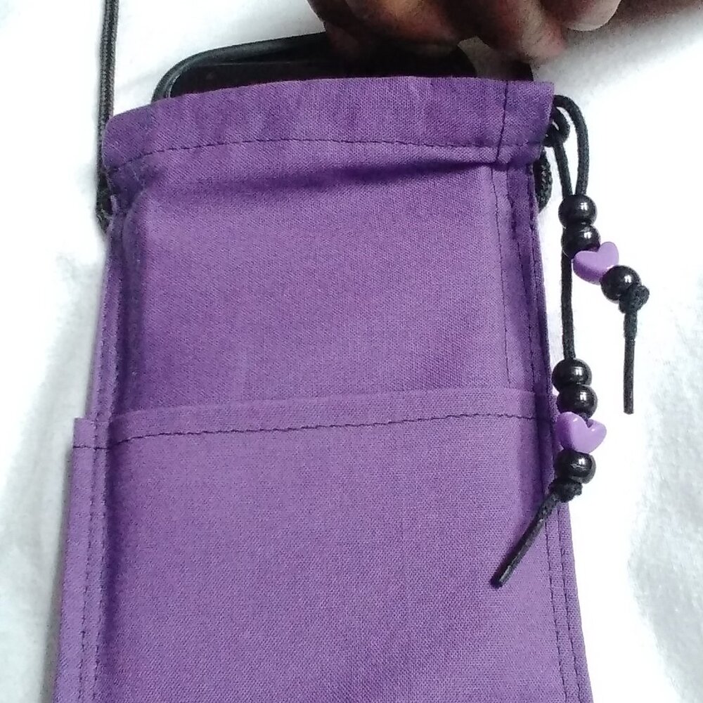 Home Sewn Neck Cellphone Carrier by Nicole